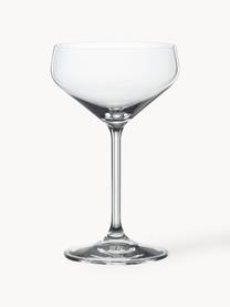 Kristall-Champagnerschalen Style, 4 Stück, Kristallglas

Bring den Glanz von Kristallglas auf Deinen Esstisch! Das Glas ist außergewöhnlich transparent und schwer, dadurch fühlt es sich wertig an und sieht gleichzeitig auch noch gut aus. Zudem machen die filigranen Schliffe jedes Stück zu einem besonderen It-Piece, das sowohl praktisch als auch schön ist., Transparent, Ø 11 x H 17 cm, 290 ml