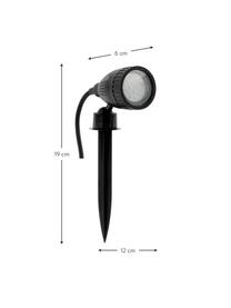 Lámpara de suelo LED Nema, con enchufe, Lámpara: plástico, Cable: plástico, Negro, An 12 x F 19 cm