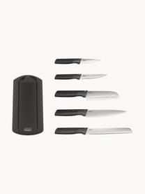 Messerblock Elevate mit 5 Messern, Messer: Edelstahl, Griff: Kunststoff, Schwarz, Bunt, Verschiedene Größen