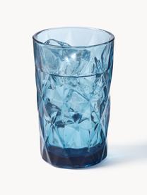 Longdrinkgläser Colorado mit Strukturmuster, 4er-Set, Glas, Blau, Mauve, Grau, Grün, Ø 8 x H 13 cm, 310 ml