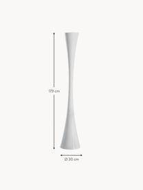 Lámpara de pie grande LED Biconica, Plástico, Blanco, Al 173 cm