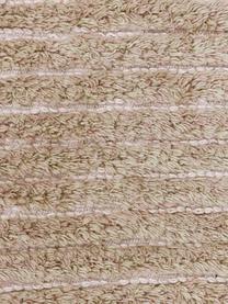 Tappeto reversibile in lana color crema/beige lavabile fatto a mano con motivo Tundra, Retro: cotone riciclato, Beige, Larg. 140 x Lung. 200 cm (taglia S)