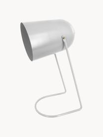 Lámpara de mesa pequeña retro Enchant, Pantalla: metal recubierto, Cable: cubierto en tela, Blanco Off White, Ø 18 x Al 30 cm