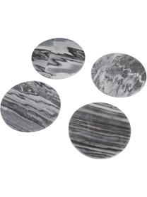 Bandeja decorativa de mármol Marble, Mármol, Gris oscuro, Ø 30 cm