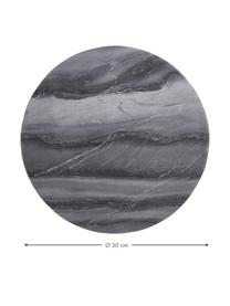 Bandeja decorativa de mármol Marble, Mármol, Gris oscuro, Ø 30 cm