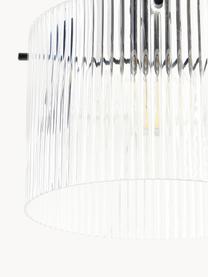 Lámpara de techo con relieves Revolve, Pantalla: vidrio, Anclaje: metal recubierto, Cable: plástico, Transparente, mármol negro, Ø 25 x Al 30 cm