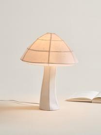 Lampa stołowa Moshi, Stelaż: metal powlekany, Złamana biel, Ø 38 x W 50 cm