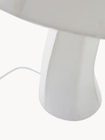 Lampada da tavolo Moshi, Lampada: tessuto, Struttura: metallo rivestito, Bianco latte, Ø 38 x Alt. 50 cm