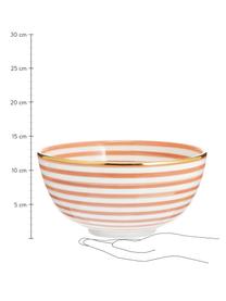 Ručne vyrobená šalátová misa v marockom štýle Coleur, Ø 25 cm, Oranžová, krémová, zlatá