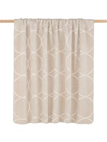 Zachte plaid bamboe Circles in beige/wit, Weeftechniek: jacquard, Beigetinten, 150 x 200 cm