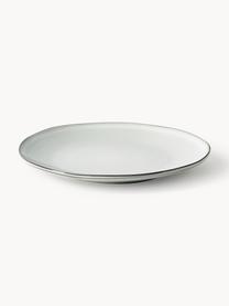 Platos postre artesanales de gres Thalia, 2 uds., Gres, Claro gris azulado, Ø 22 cm