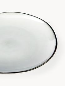 Ručne vyrobený raňajkový tanier z kameniny Thalia, 2 ks, Kamenina, Modrosivá, Ø 22 cm