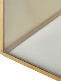 Scaffale da parete in metallo con ripiani in vetro e anta in vetro Ada, Cornice: metallo ottonato, Dorato, Larg. 20 x Alt. 40 cm