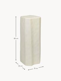 Beton-Dekosäule Staffa, Beton, glasfaserverstärkt, Off White, matt, B 31 x H 80 cm