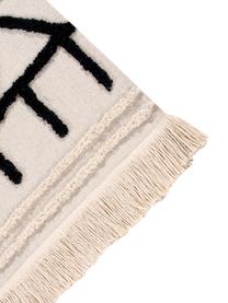 Tapis berbère beige Barber, Brun clair, noir