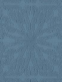 Baumwoll-Badvorleger Hammam mit Hoch-Tief-Muster, 100% Baumwolle, schwere Qualität, 1700 g/m², Blau, B 60 x L 80 cm