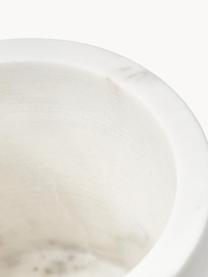 Marmor-Aufbewahrungsdose Simba, H 14 cm, Marmor, Weiss, marmoriert, Ø 12 x H 14 cm
