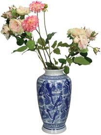 Veľká váza  z porcelánu Tourmaline, Porcelán, Modrá, biela, Ø 16, V 31 cm