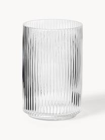 Vaso decorativo in vetro soffiato millerighe Carlo, alt. 20 cm, Vetro, Trasparente, Ø 13 x Alt. 20 cm