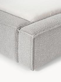 Letto imbottito in bouclé con contenitore Lennon, Rivestimento: bouclé (80% poliestere, 2, Rivestimento: schiuma, certificata Cert, Struttura: legno di pino massiccio, , Piedini: legno, plastica Questo pr, Bouclé grigio, Larg. 208 x Lung. 243 cm (superfice 140 x 200 cm)