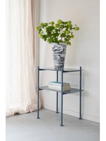 Metalen sidetable River, Gecoat metaal, Blauw, B 50 x H 62 cm