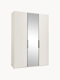 Draaideurkast Monaco met spiegeldeuren, 3 deuren, Handvatten: gecoat metaal, Wit, met spiegeldeuren, B 149 x H 216 cm