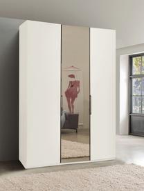 Armoire Monaco, 3 portes battantes, Blanc, portes miroir, larg. 149 x haut. 216 cm