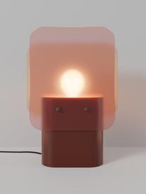 Kleine Tischlampe Aluna, Lampenfuß: Metall, Lampenschirm: Glas, Rostrot, B 24 x H 30 cm