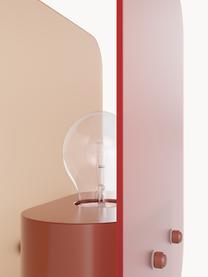 Kleine tafellamp Aluna, Lampvoet: metaal, Lampenkap: glas, Roodbruin, B 24 x H 30 cm