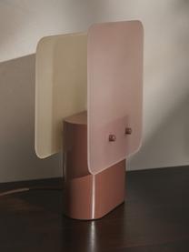 Kleine Tischlampe Aluna, Lampenfuß: Metall, Lampenschirm: Glas, Rostrot, B 24 x H 30 cm