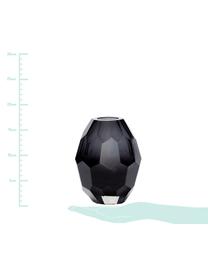 Vase Scarlett, Glas, Dunkelgrau, Transparent, Ø 13 x H 17 cm