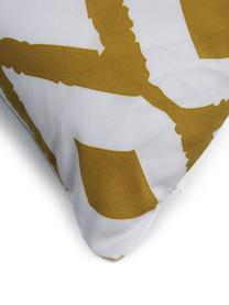 Kissenhülle Barbara, 100% Polyester, Weiß, Gelb, 40 x 40 cm