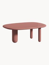 Table basse ovale Tottori, MDF, laqué, Bois, vieux rose laqué, larg. 78 x prof. 54 cm