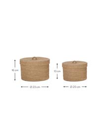 Corbeilles de rangement en jute Jamus, 2 élém., Toile de jute, Beige, Lot de différentes tailles