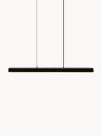 Dimbare LED hanglamp Hazel, Lampenkap: gecoat metaal, Zwart, B 100 x H 7 cm