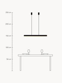 Stmívatelné závěsné LED svítidlo Hazel, Černá, Š 100 cm, V 7 cm