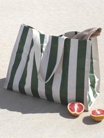 Plážová taška The Vacay, Polypropylen, Krémově bílá, olivově zelená, Š 58 cm, V 43 cm