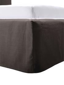 Cama tapizada Feather, con espacio de almacenamiento, Tapizado:  poliéster (texturizado) , Estructura: madera de pino maciza y p, Tejido gris antracita, An 200 x L 200 cm