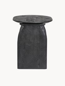 Oválný odkládací stolek z mangovníkového dřeva Monterrey, Mangové dřevo, Mangové dřevo, lakované černou barvou, Š 60 cm, V 56 cm