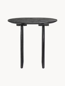 Table d'appoint ovale en manguier Monterrey, Bois de manguier, enduit, Manguier laqué, cadre noir, larg. 60 x haut. 56 cm