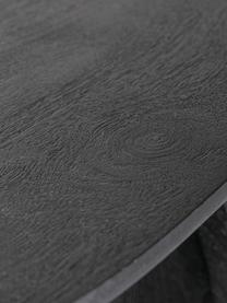 Ovaler Mangoholz-Beistelltisch Monterrey, Mangoholz, Mangoholz, schwarz lackiert, B 60 x H 56 cm