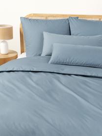 Housse de couette en percale de coton Elsie, Gris-bleu, larg. 200 x long. 200 cm