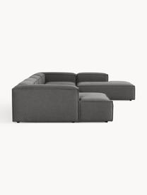 Sofá rinconera modular Lennon, Tapizado: 100% poliéster Alta resis, Estructura: madera contrachapada de p, Patas: plástico Este producto es, Tejido gris antracita, An 418 x F 269 cm, chaise longue izquierda