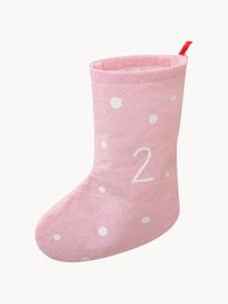 Adventskalender Socks, 200 cm, Filz, Rot, Rosa, Weiss, L 200 cm