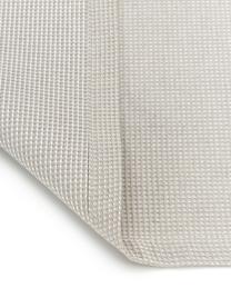 Waffelpiqué-Tischläufer Kubo in Taupe, 65% Baumwolle, 35% Polyester, Taupe, 40 x 145 cm