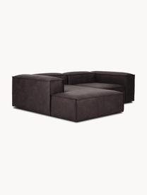 Modulares Ecksofa Lennon aus recyceltem Leder, Bezug: Recyceltes Leder (70 % Le, Gestell: Massives Holz, Sperrholz, Füße: Kunststoff Dieses Produkt, Leder Taupe, B 238 x T 180 cm, Eckteil rechts