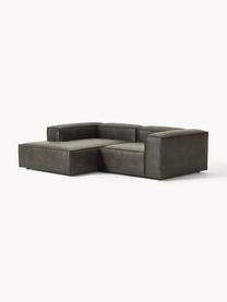 Modulares Ecksofa Lennon aus recyceltem Leder, Bezug: Recyceltes Leder (70 % Le, Gestell: Massives Holz, Sperrholz, Füße: Kunststoff Dieses Produkt, Leder Taupe, B 238 x T 180 cm, Eckteil rechts