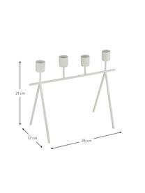 Candelabro Refine, Metal recubierto, Blanco, An 26 x Al 21 cm