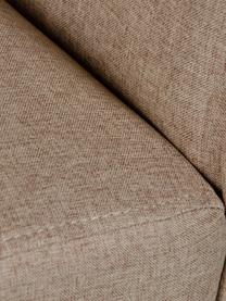 Silla tapizada en lino Capitone, Tapizado: lino, 230 g/m², Patas: madera de caucho, Beige, An 47 x F 52 cm