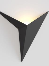 LED wandlamp Trame, Lampenkap: glas, Zwart, B 25 x H 21 cm